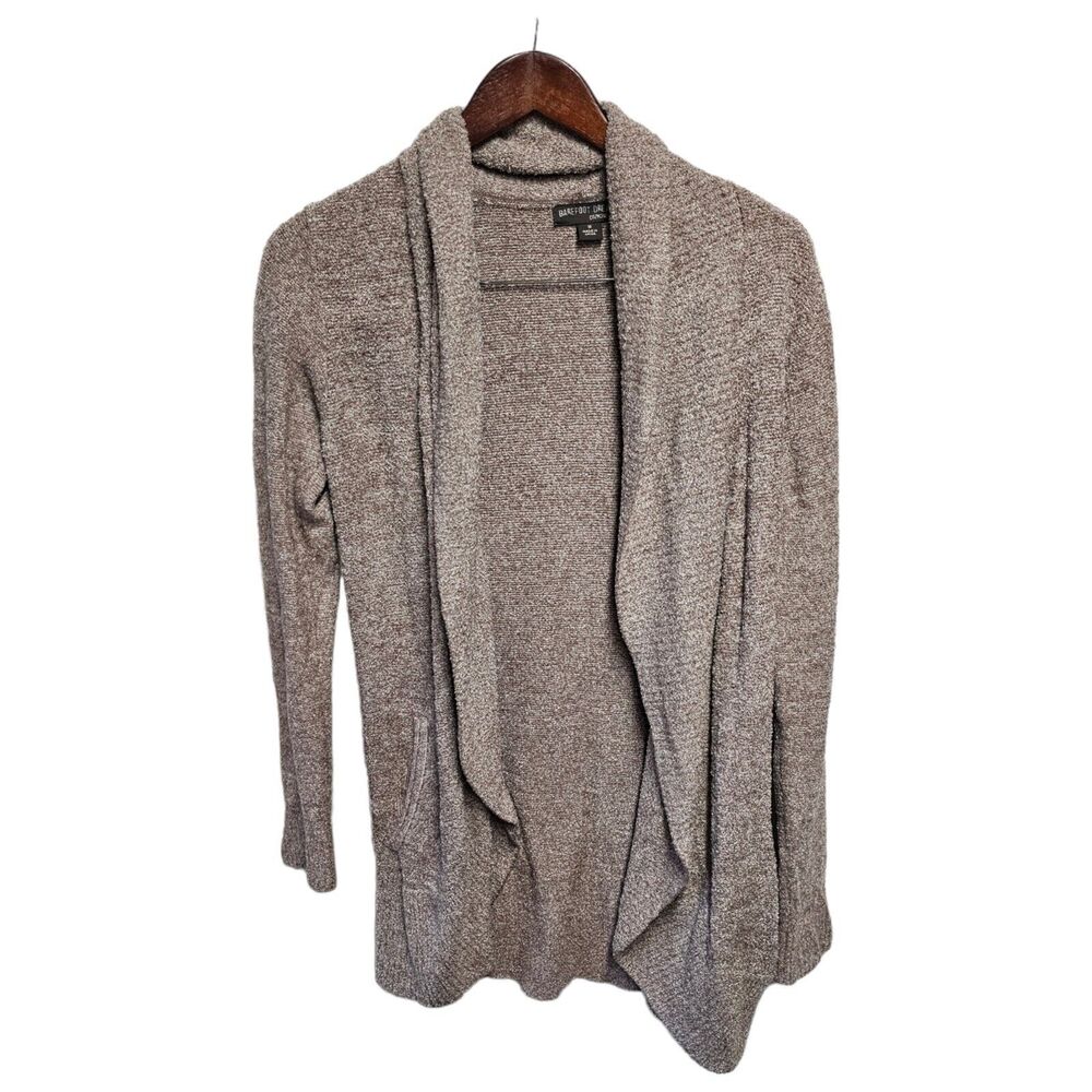 BAREFOOT DREAMS Cozy‎ Chic Lite Circle Cardigan Sweater MEDIUM Beige